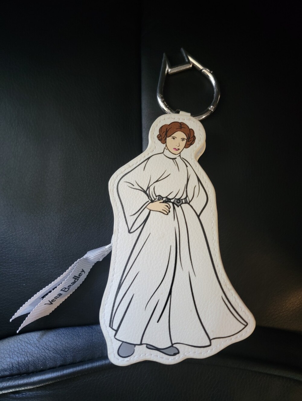 Vera Bradley Star Wars White Princess Leia Illustration Coin Purse Keychain